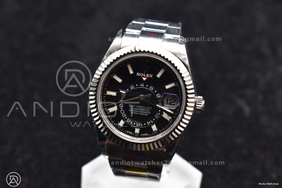 Noob Oyster SS Black Skydweller A23J Premium Best Dial 1105 on SS Bracelet Edition 0419